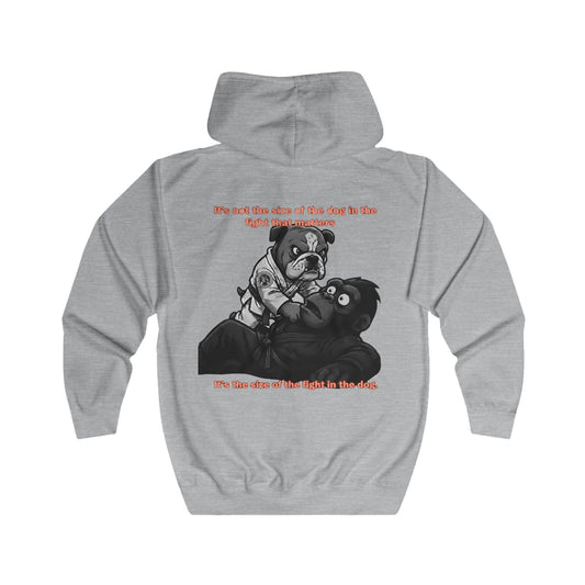 It's the Size of the Fight in the Dog — BJJ Full Zip Gym Hoodie